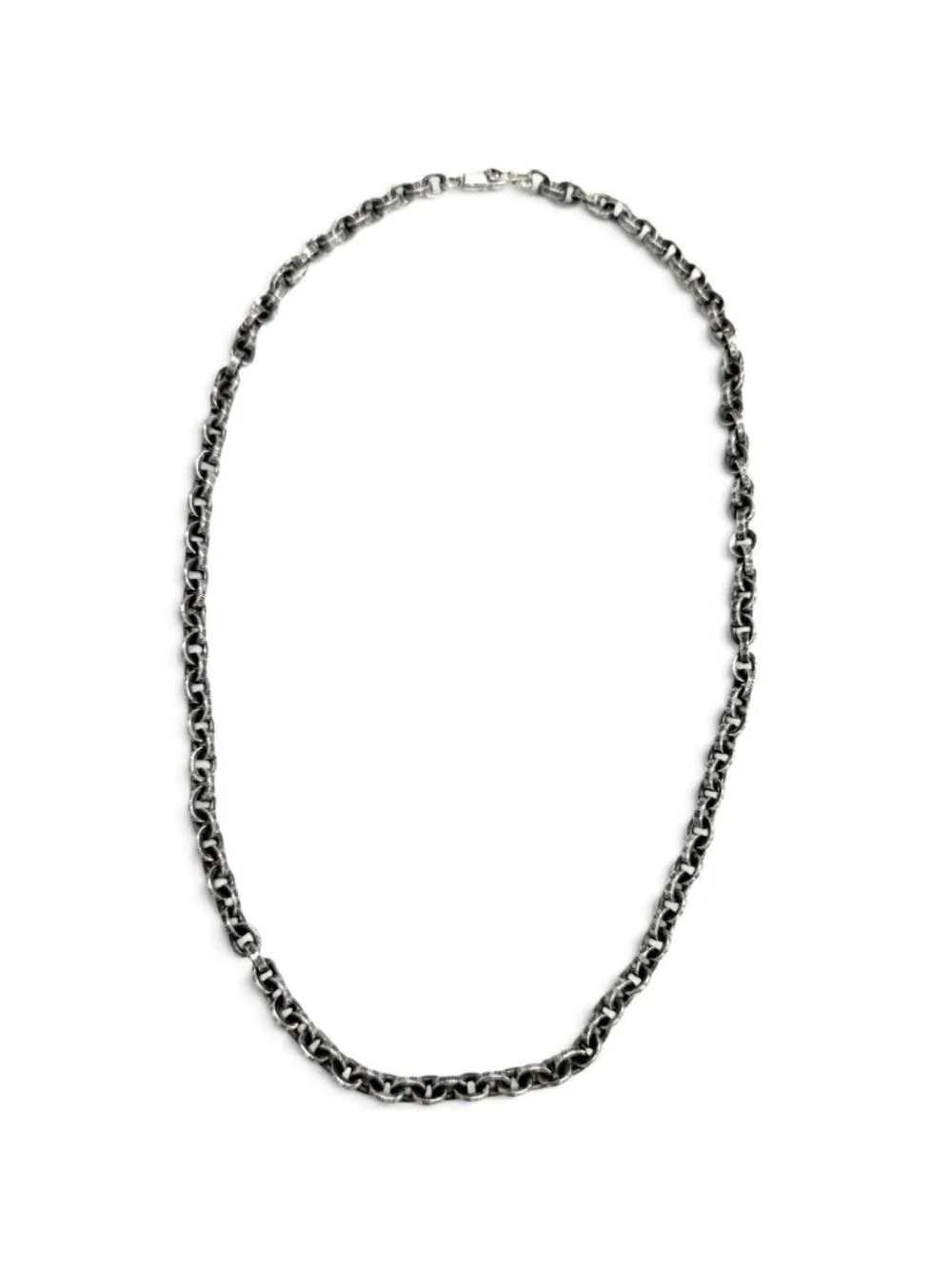 Chrome Hearts Paper Chain 18 Inch Logo Necklace Silver
